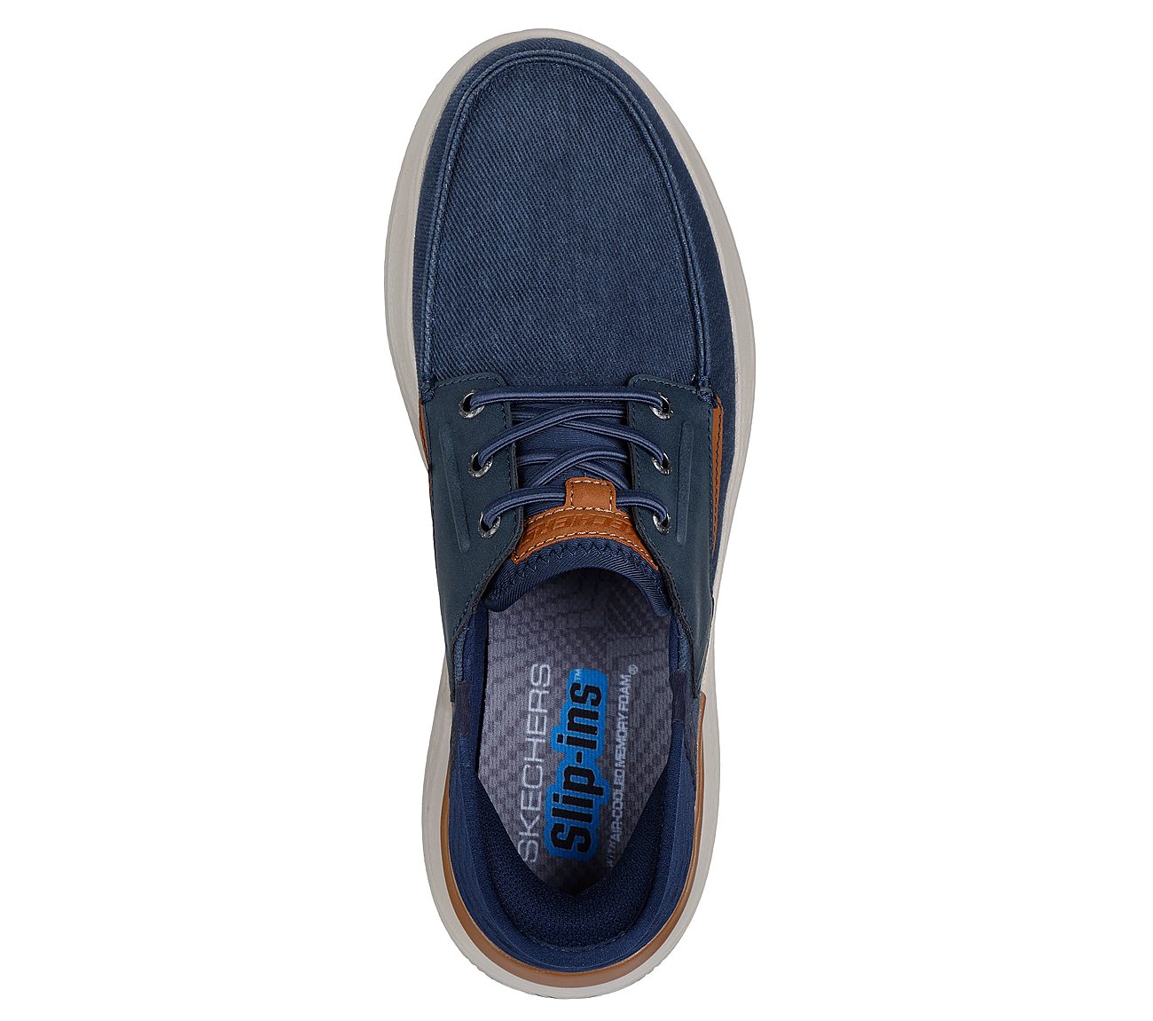 Ανδρικό Παπούτσι Casual Μοκασίνα Ορθοστασίας Air-Cooled-Memory Foam-Goga Mat Arch SKECHERS Hasting - Niko 205212-NVY NAVY