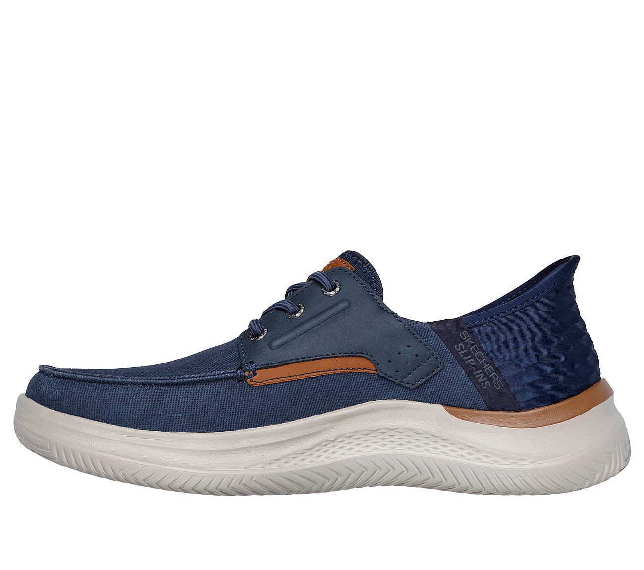 Ανδρικό Παπούτσι Casual Μοκασίνα Ορθοστασίας Air-Cooled-Memory Foam-Goga Mat Arch SKECHERS Hasting - Niko 205212-NVY NAVY