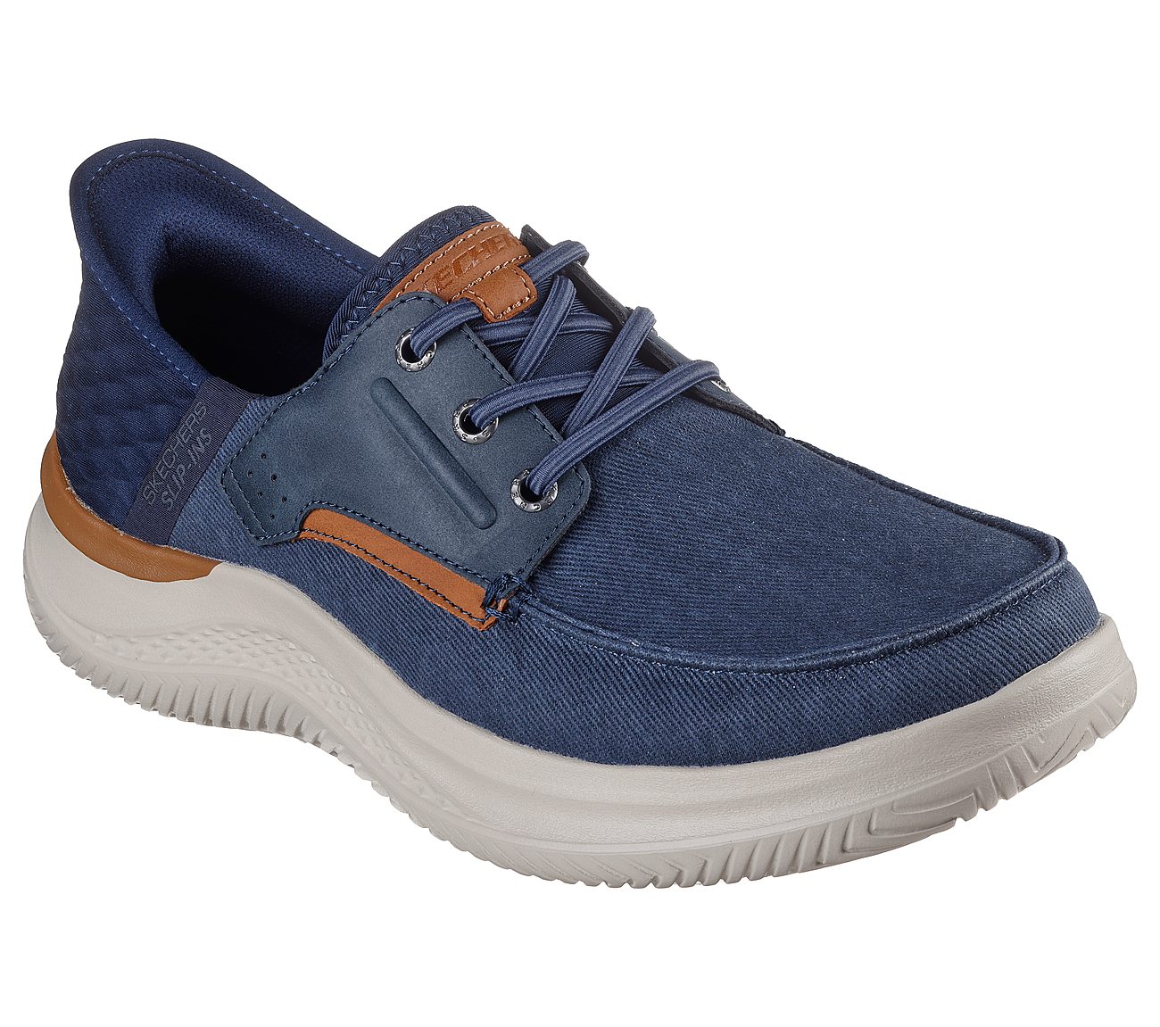 Ανδρικό Παπούτσι Casual Μοκασίνα Ορθοστασίας Air-Cooled-Memory Foam-Goga Mat Arch SKECHERS Hasting - Niko 205212-NVY NAVY