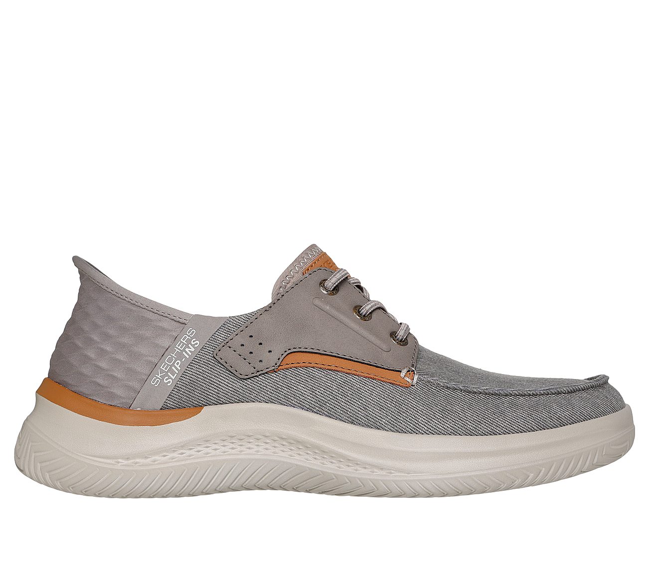 Ανδρικό Παπούτσι Casual Μοκασίνα Ορθοστασίας Air-Cooled-Memory Foam-Goga Mat Arch SKECHERS Hasting - Niko 205212-TPE NATURAL