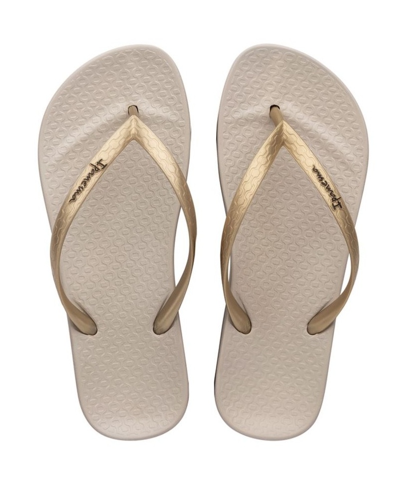 Γυναικεία Σαγιονάρα IPANEMA ANATOMICA TAN FEM 780-23321-2 81030-23097 ΜΠΕΖ ΧΡΥΣΟ