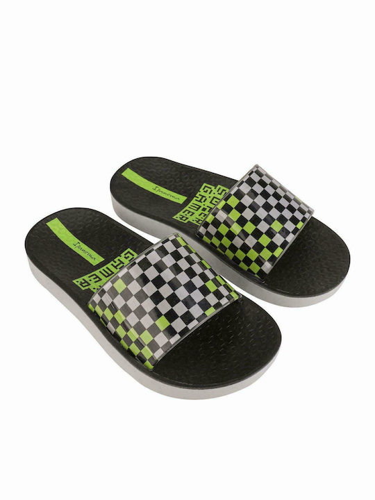 Παιδική Παντόφλα Σκακιέρα URBAN SLIDE 27-36  Ipanema 780-22429-1 26325-23208 ΜΑΥΡΟ