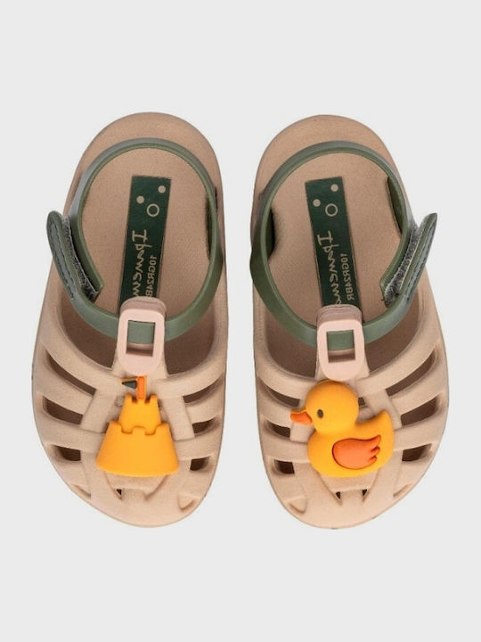 Παιδικό bebe Σαμπό Θαλάσσης 19-29 SUMMER XV BABY IPANEMA 83619-BC883 780-25403-37 BEIZE-GREEN YELLOE