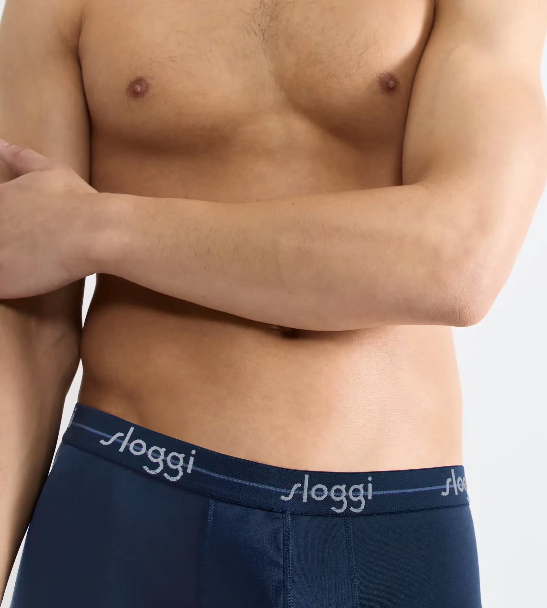 Ανδρικό Εσώρουχό Boxer Βαμβακερό 2PACK Sloggi Start Hipster 10206968-M021 ΜΠΛΕ-ΜΠΟΡΝΤΟ