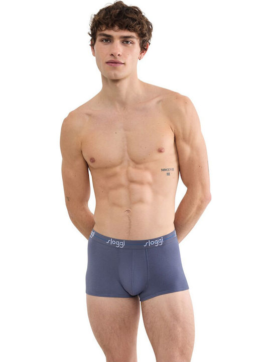 Ανδρικό εσώρουχό μπόξερ Boxer Βαμβακερό 2PACK Sloggi Start Hipster C2P 10206968-M031 ΜΠΛΕ-ΓΚΡΙ
