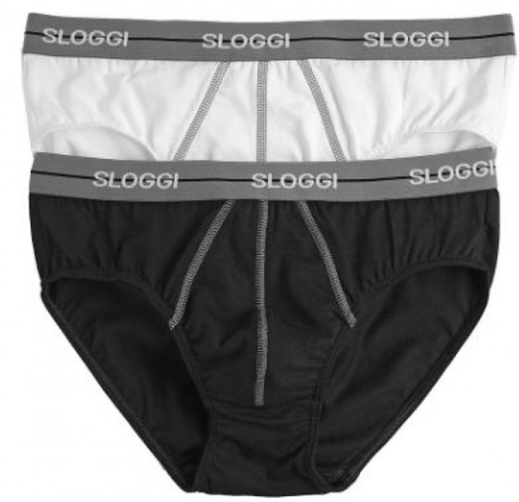 Ανδρικά Σλίπ SLOGGI MEN MIDI START 10050546-M014 2 PACK Μαύρο Λευκό