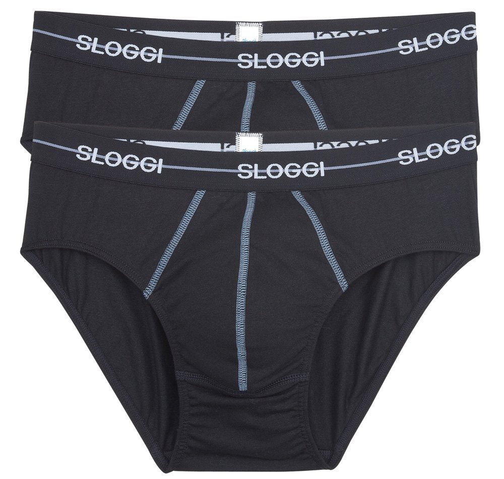Ανδρικά Σλίπ SLOGGI MEN MIDI START 10050546-0004 2 PACK Μαύρα