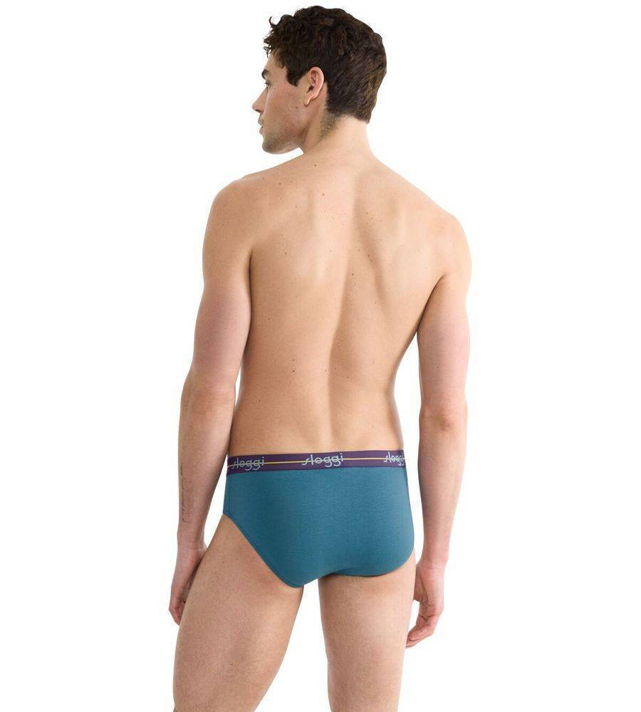 Ανδρικό Εσώρουχο Σλιπ Βαμβάκι 2 PACK SLOGGI MEN MIDI START 10206949-M025 ΜΩΒ-ΠΕΤΡΟΛ