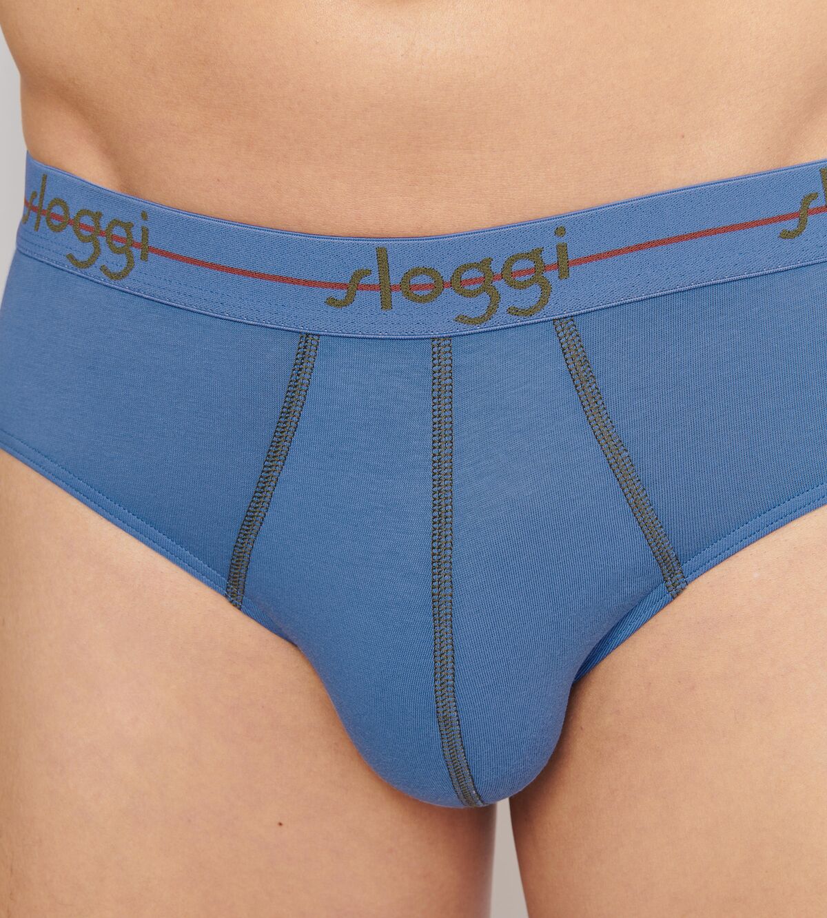 Ανδρικό Εσώρουχο Σλίπ Βαμβάκι 2 PACK SLOGGI MEN MIDI START 10206949-0031 ΡΑΦ-ΧΑΚΙ