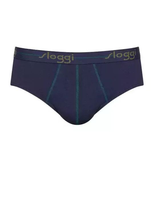 Ανδρικό Εσώρουχο Σλιπ Βαμβάκι 2 PACK SLOGGI MEN MIDI START 10206949-V020 ΜΠΛΕ ΣΚ-ΜΠΛΕ ΑΝΟΙΚΤ