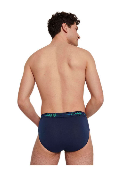 Ανδρικό Εσώρουχο Σλιπ Βαμβάκι 2 PACK SLOGGI MEN MIDI START 10206949-V020 ΜΠΛΕ ΣΚ-ΜΠΛΕ ΑΝΟΙΚΤ