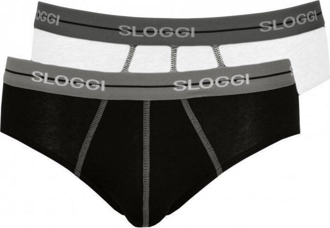 Ανδρικά Σλίπ SLOGGI MEN MIDI START 10050546-M014 2 PACK Μαύρο Λευκό