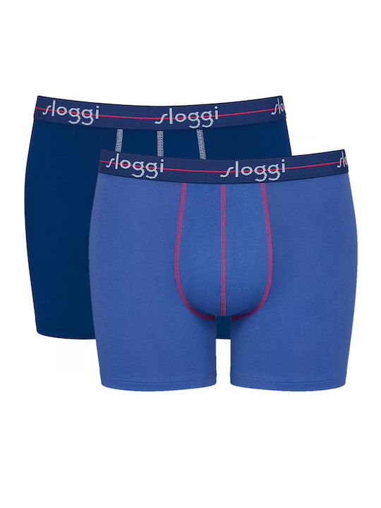 Ανδρικό εσώρουχό Βαμβάκι μπόξερ Boxer SLOGGI men Start Short C2P 10206948 V002 Μπλε/Μπλε
