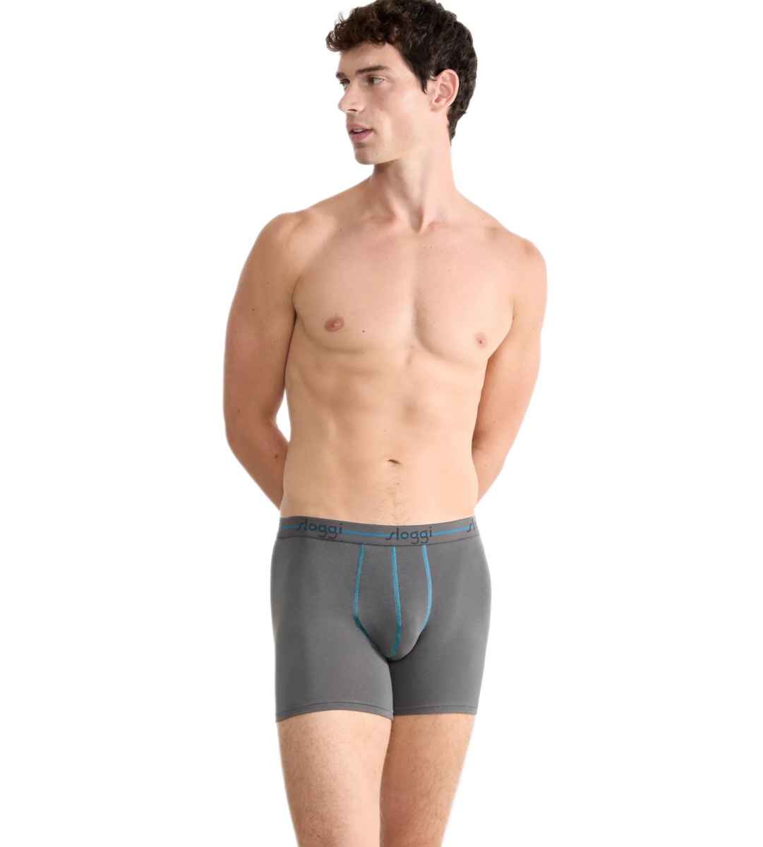 Ανδρικό εσώρουχό Βαμβάκι μπόξερ Boxer SLOGGI men Start Short C2P 10206948 -M003 ΚΑΦΕ-ΓΚΡΙ