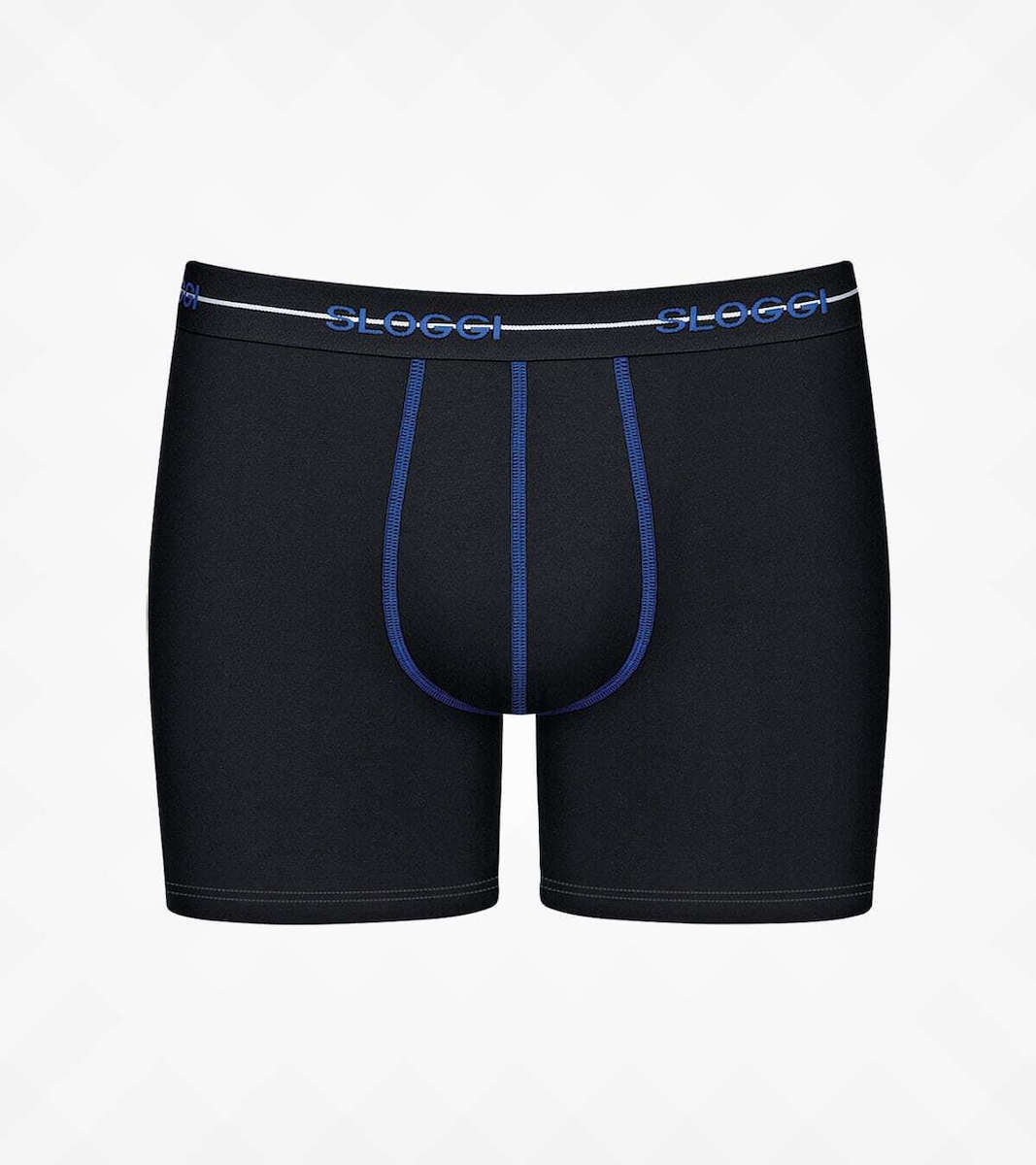 Ανδρικό εσώρουχό Βαμβάκι μπόξερ Boxer SLOGGI men Start Short C2P 10206948 -V005 ΜΑΥΡΟ-ΜΠΛΕ