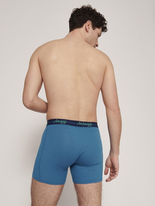 Ανδρικό εσώρουχό Βαμβάκι μπόξερ Boxer SLOGGI men Start Short C2P 10206948 V020 ΜΠΛΕ ΣΚ-ΜΠΛΕ ΑΝΟΙΚ