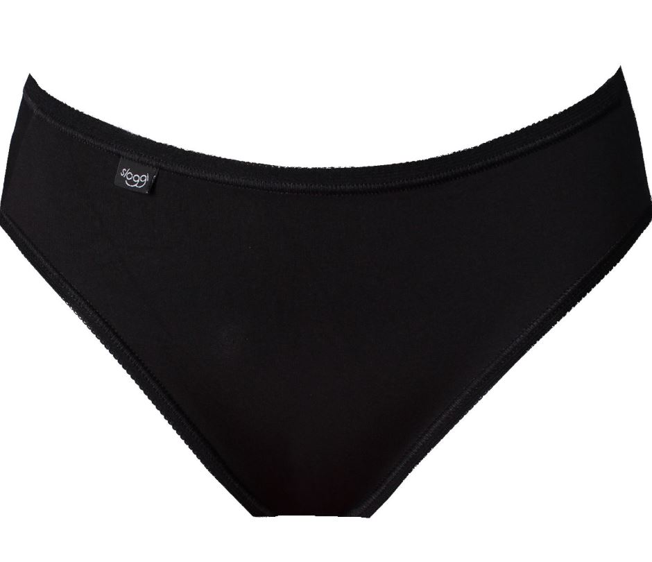 Γυναικείο εσώρουχο Sloggi Pure Nature Tai 10034278-0004/04 2 PACK Μαύρο