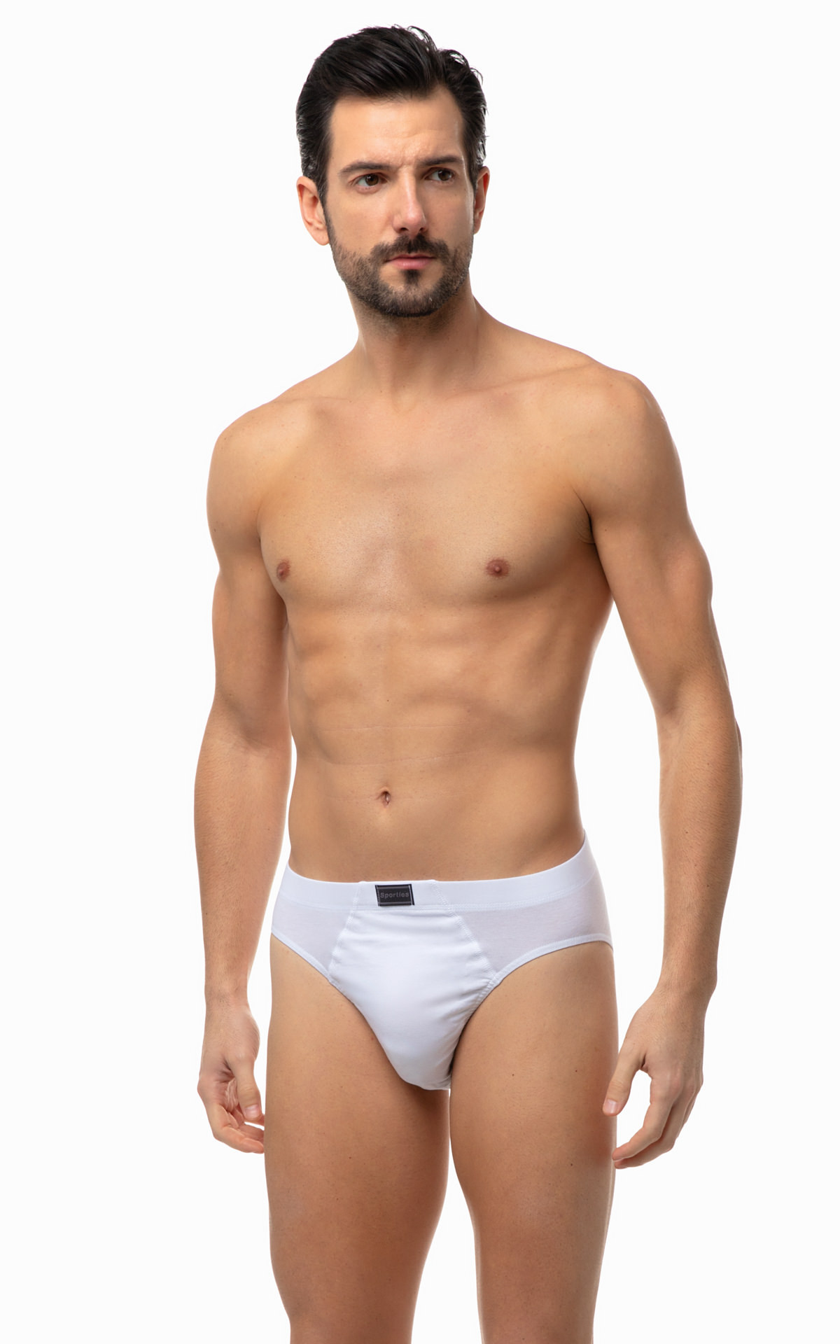 Ανδρικό εσώρουχο slip MINERVA SPORTIES 23027-3 PACK ΛΕΥΚΟ