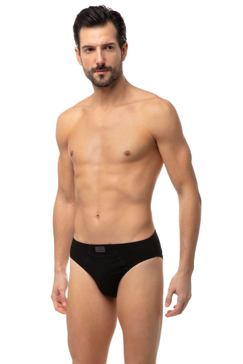 Ανδρικό εσώρουχο slip MINERVA SPORTIES 3 PACK 23027-162 ΜΑΥΡΟ-ΜΠΛΕ-ΚΥΠΑΡΙΣΣΙ