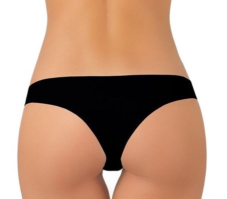JADEA BRAZIL 8001 Γυναικείο εσώρουχο χωρίς ραφές LASER CUT μαύρο