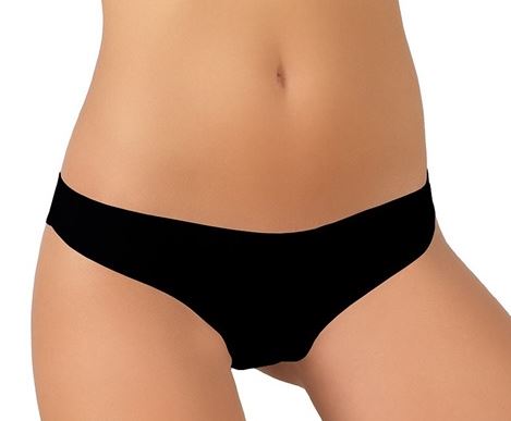 JADEA BRAZIL 8001 Γυναικείο εσώρουχο χωρίς ραφές LASER CUT μαύρο