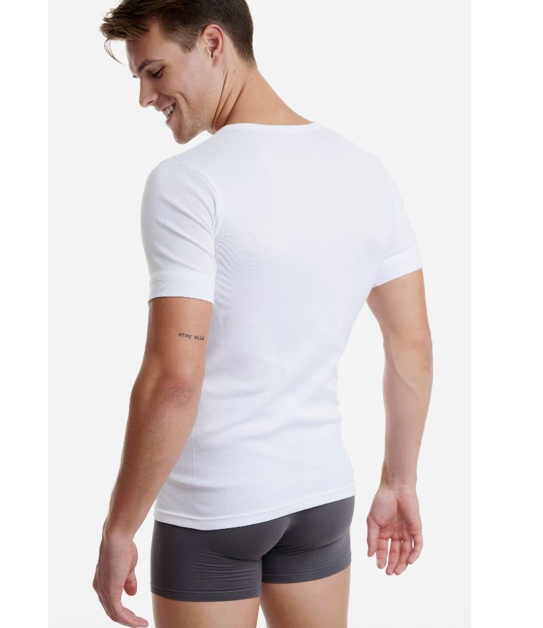 Ανδρική φανέλα κοντό μανίκι 2Pack Walk W1960-2 Λευκό 