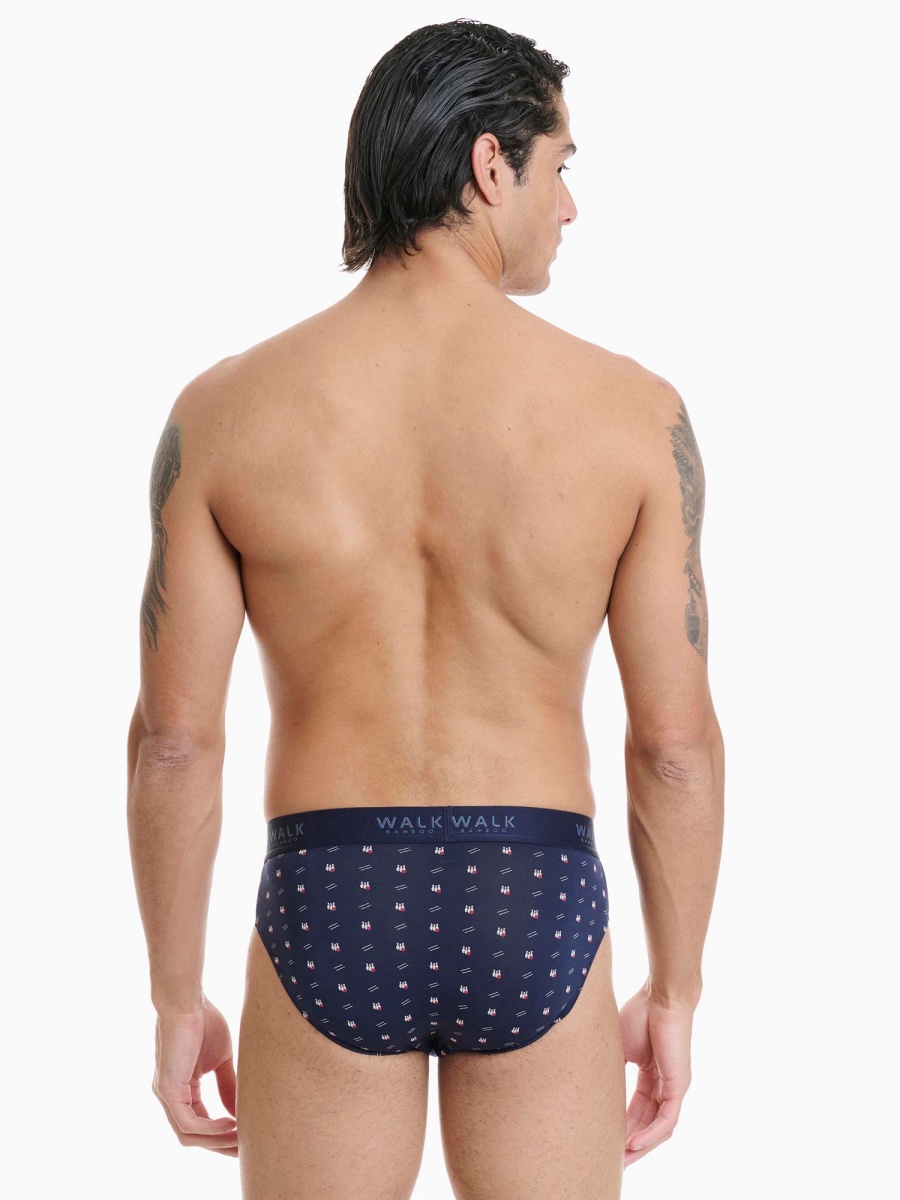 Ανδρικό εσώρουχο Bamboo Slip Walk W1775-23 ΜΠΛΕ BOOLING