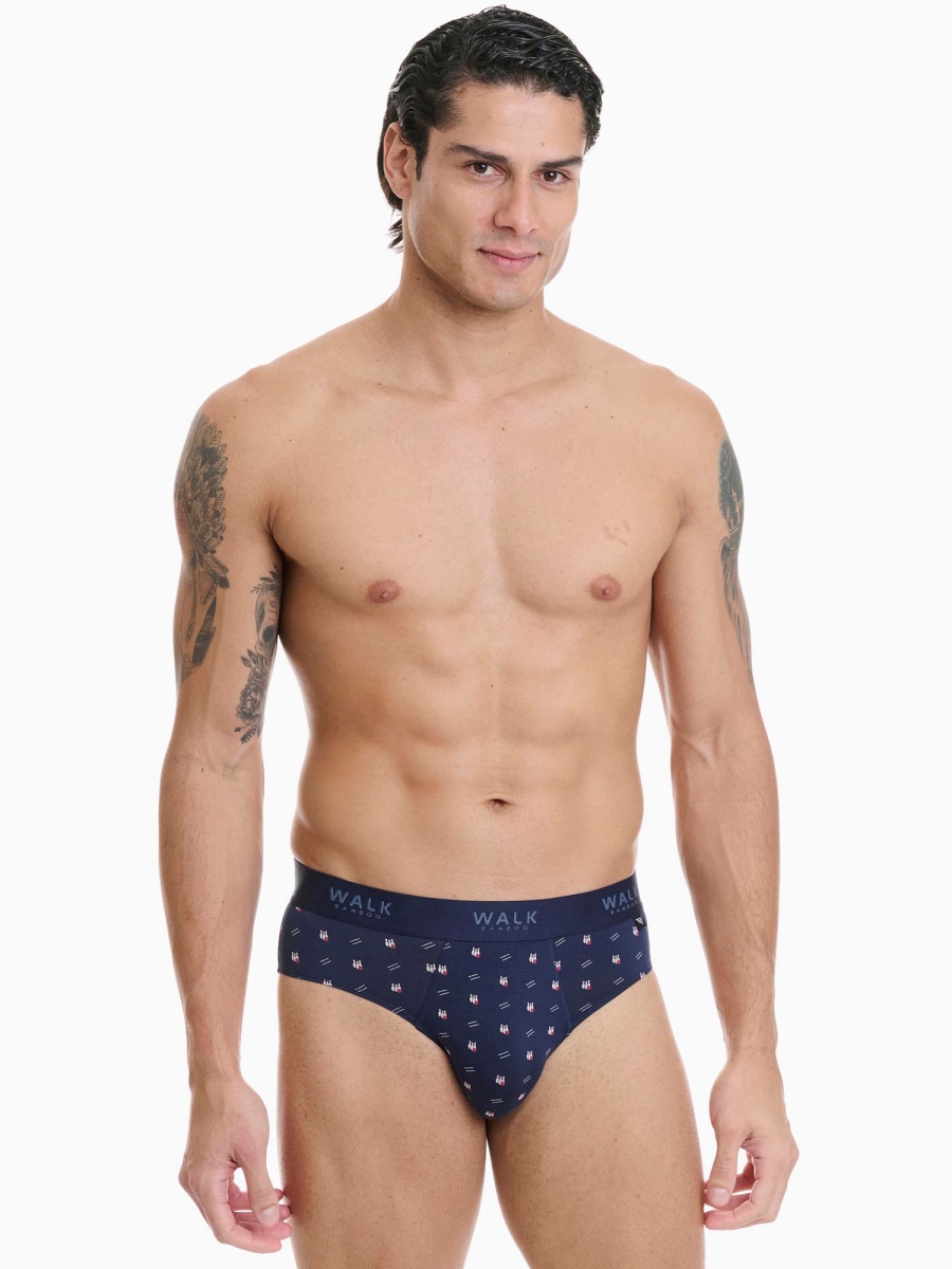 Ανδρικό εσώρουχο Bamboo Slip Walk W1775-23 ΜΠΛΕ BOOLING