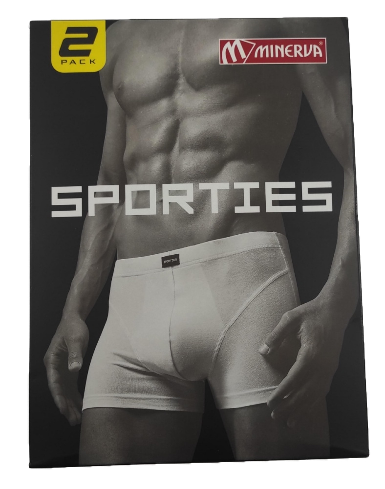 Ανδρικό Εσώρουχο Βαμβακερό Boxer 2 Τεμάχια MINERVA SPORTIES 90-29303-161 Μπλε-Κυπαρισσί