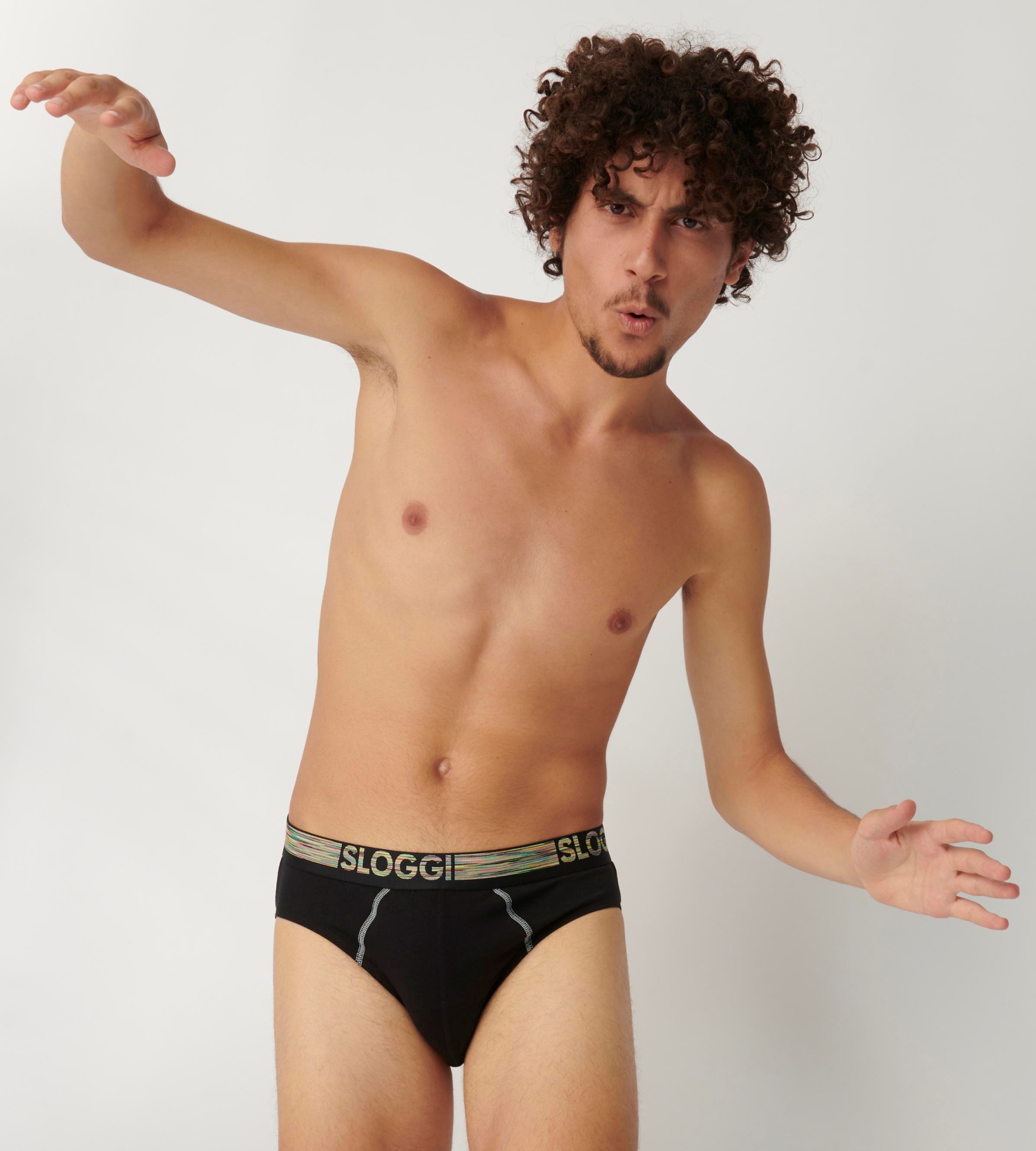 Ανδρικά Σλίπ 2Pack Sloggi Men GO ABC Natural H Midi C2P 10211231-M008 Μαύρο/Μπλε 
