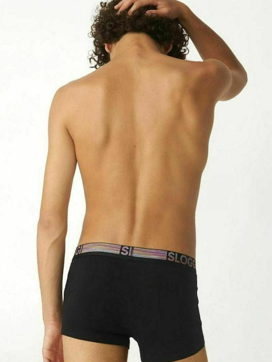 Ανδρικό εσώρουχό μπόξερ Boxer βαμβάκι 2Pack Sloggi Go ABC Hipster 10218492-0004 ΜΑΥΡΟ/ΜΑΥΡΟ