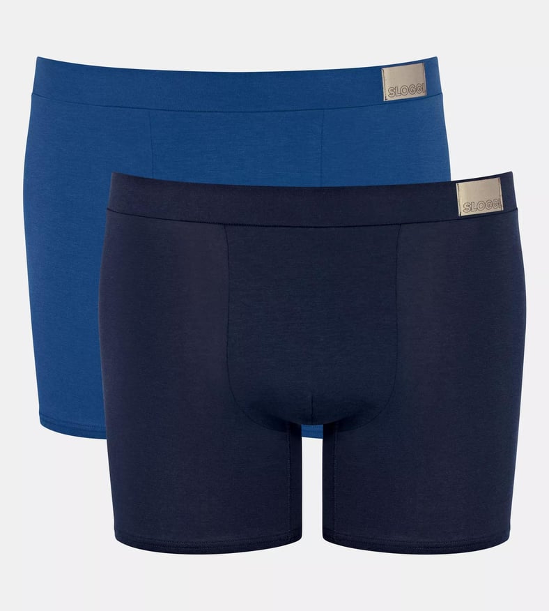 Ανδρικό Εσώρουχο Boxer SHORT Βαμβακερό 2 PACK Εσωτερικό Λάστιχο SLOGGI GO NATURAL 10214622-M008 ΜΠΛΕ ΑΝΟΙΚΤΟ/ΜΠΛΕ ΣΚΟΥΡΟ