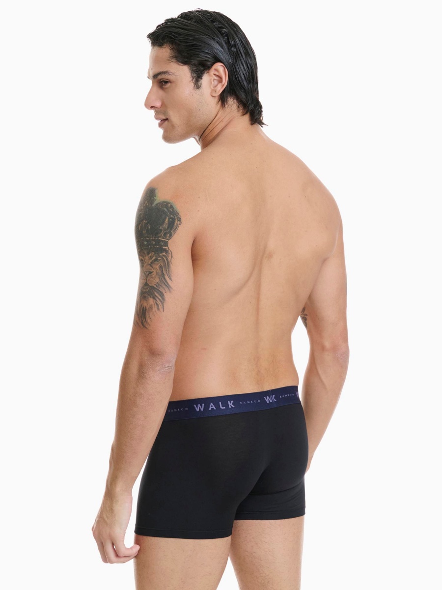 Ανδρικό Εσώρουχο Boxer Bamboo Εξωτερικό Λάστιχο 2Pack Walk W1776-0202 ΜΑΥΡΟ ΑΝΘΡΑΚΙ-ΜΑΥΡΟ ΜΠΛΕ
