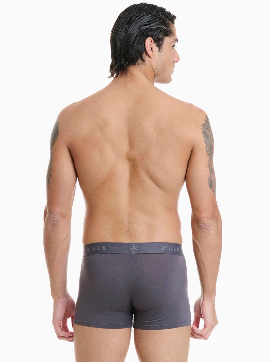 Ανδρικό Εσώρουχο Boxer Bamboo Εξωτερικό Λάστιχο 2Pack Walk W1776-0812 ΑΝΘΡΑΚΙ-ΓΚΡΙ