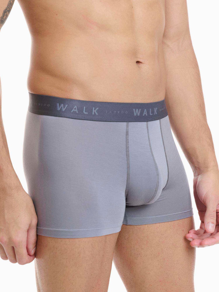 Ανδρικό Εσώρουχο Boxer Bamboo Εξωτερικό Λάστιχο 2Pack Walk W1776-0812 ΑΝΘΡΑΚΙ-ΓΚΡΙ