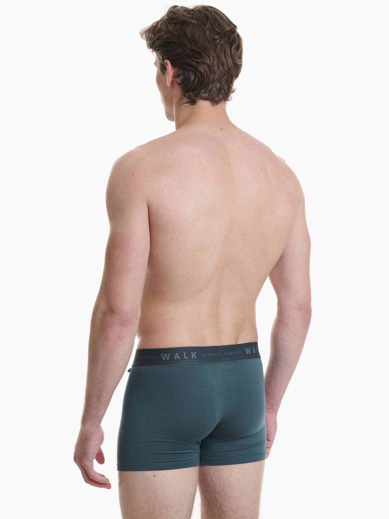 Ανδρικό Εσώρουχο Boxer Bamboo Εξωτερικό Λάστιχο 2Pack Walk W1776-2440 ΧΑΚΙ-ΠΡΑΣΙΝΟ