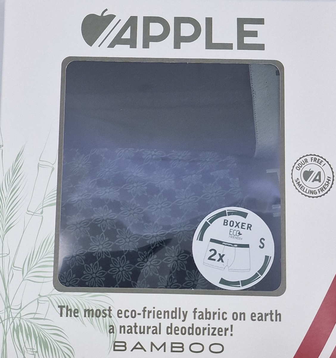 Ανδρικό εσώρουχο Boxer Bamboo 2 Pack Eco Friendly  APPLE 0112311-123 ENZO ΜΑΥΡΟ ΧΑΚΙ-ΕΜΠΡΙΜΕ