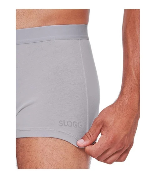 Ανδρικό Εσώρουχο Boxer Μποξεράκι Βαμβακερό 2 PACK Εξωτερικό Λάστιχο SLOGGI MEN GO ABC 2.0 H SHORT 2P 10217769 - 00FU ΓΚΡΙ