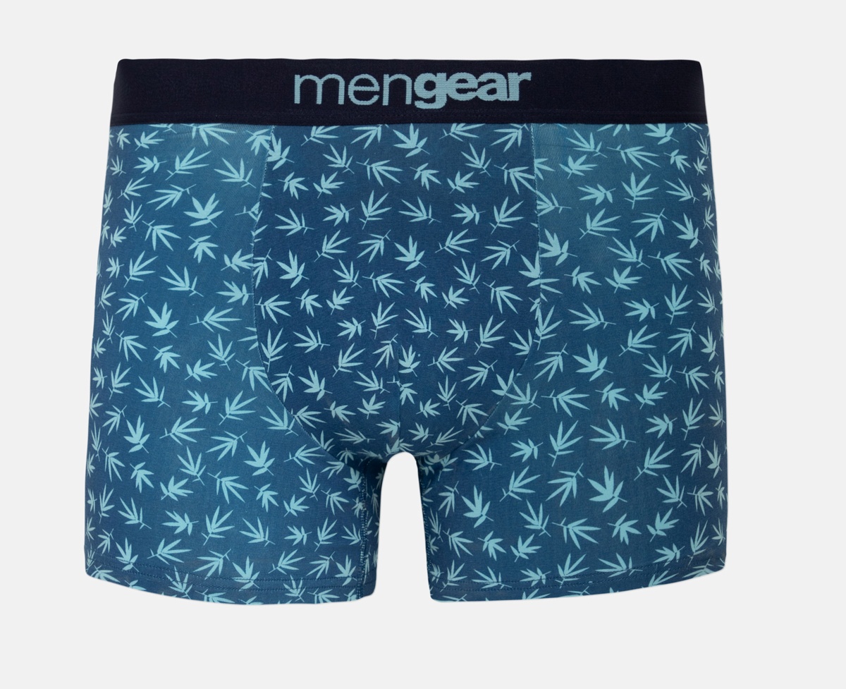 Ανδρικό Εσώρουχο Boxer βαμβακερό 2Pack Mengear Regular Leaves Minerva 96-29454-303 MARINE RAF BLUE