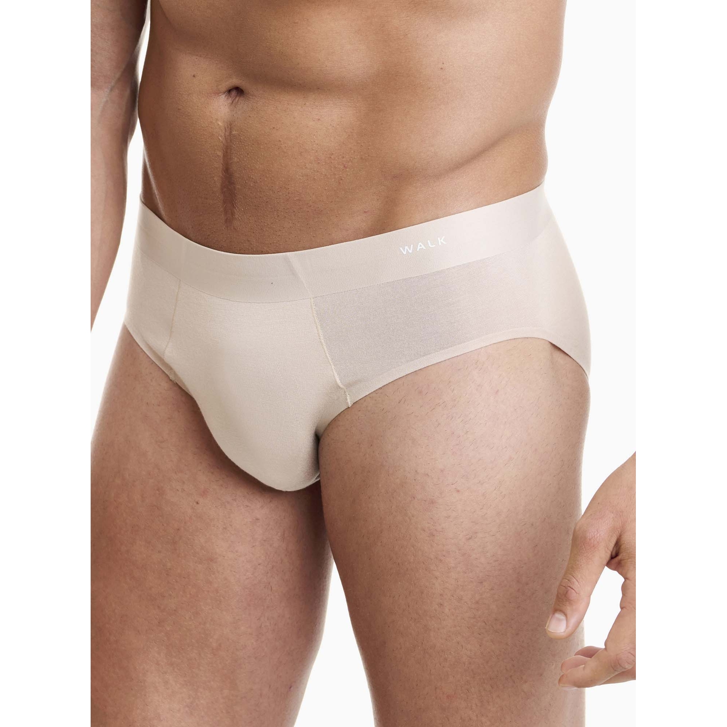 Ανδρικό εσώρουχο Bamboo Αόρατο Seamless Slip WALK W1772-19 ΜΠΕΖ ΑΝΟΙΚΤΟ
