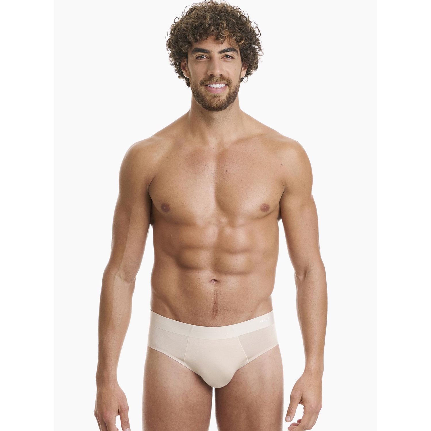 Ανδρικό εσώρουχο Bamboo Αόρατο Seamless Slip WALK W1772-19 ΜΠΕΖ ΑΝΟΙΚΤΟ