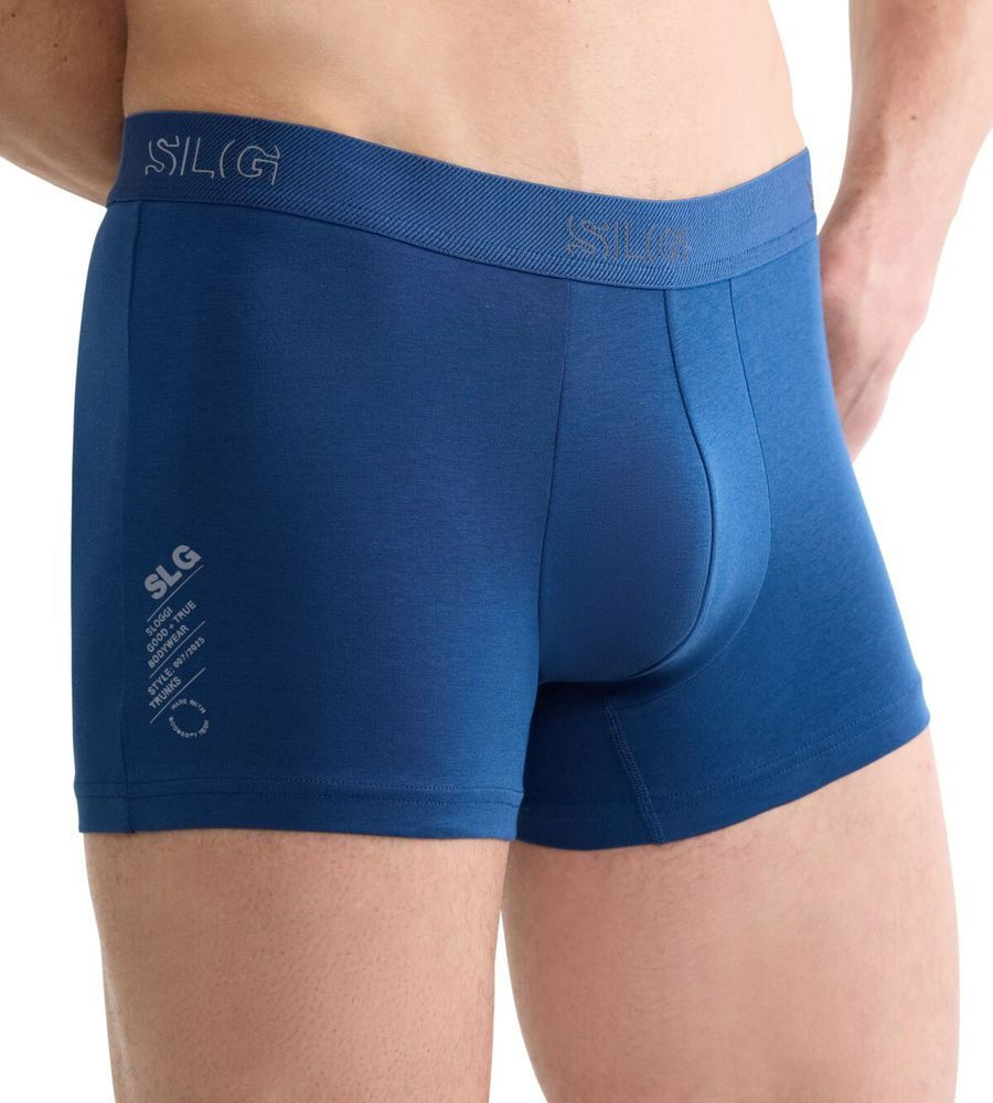 Ανδρικό Εσώρουχο Σλίπ Βαμβάκι 2 PACK SLOGGI SLG Base Trunk C2P 10224735-V001 ΜΠΛΕ-ΓΚΡΙ