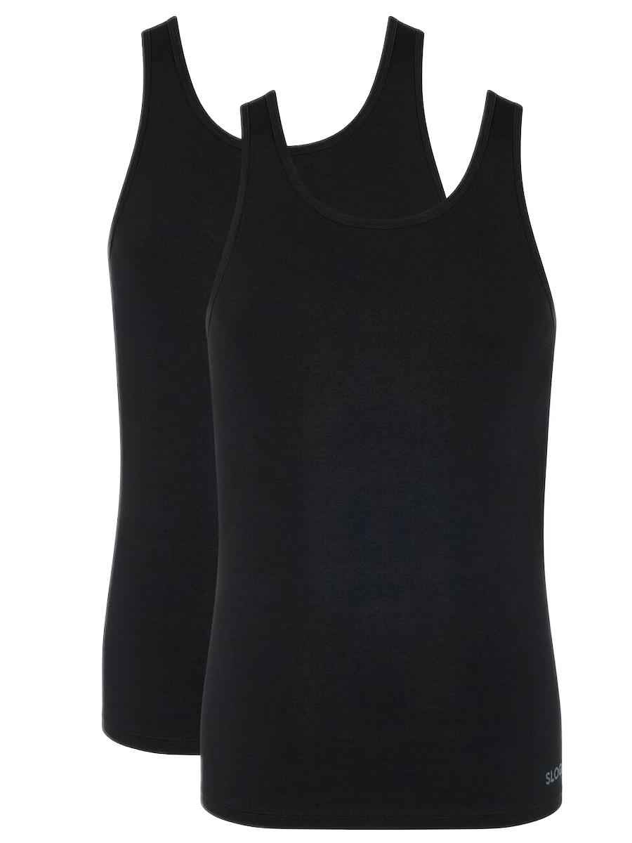 Ανδρική Φανέλα Τιράντα 2PACK- Διπλό Πακέτο Sloggi GO ABC 2.0 H Tank Top 10217768-0004 Μαύρο 