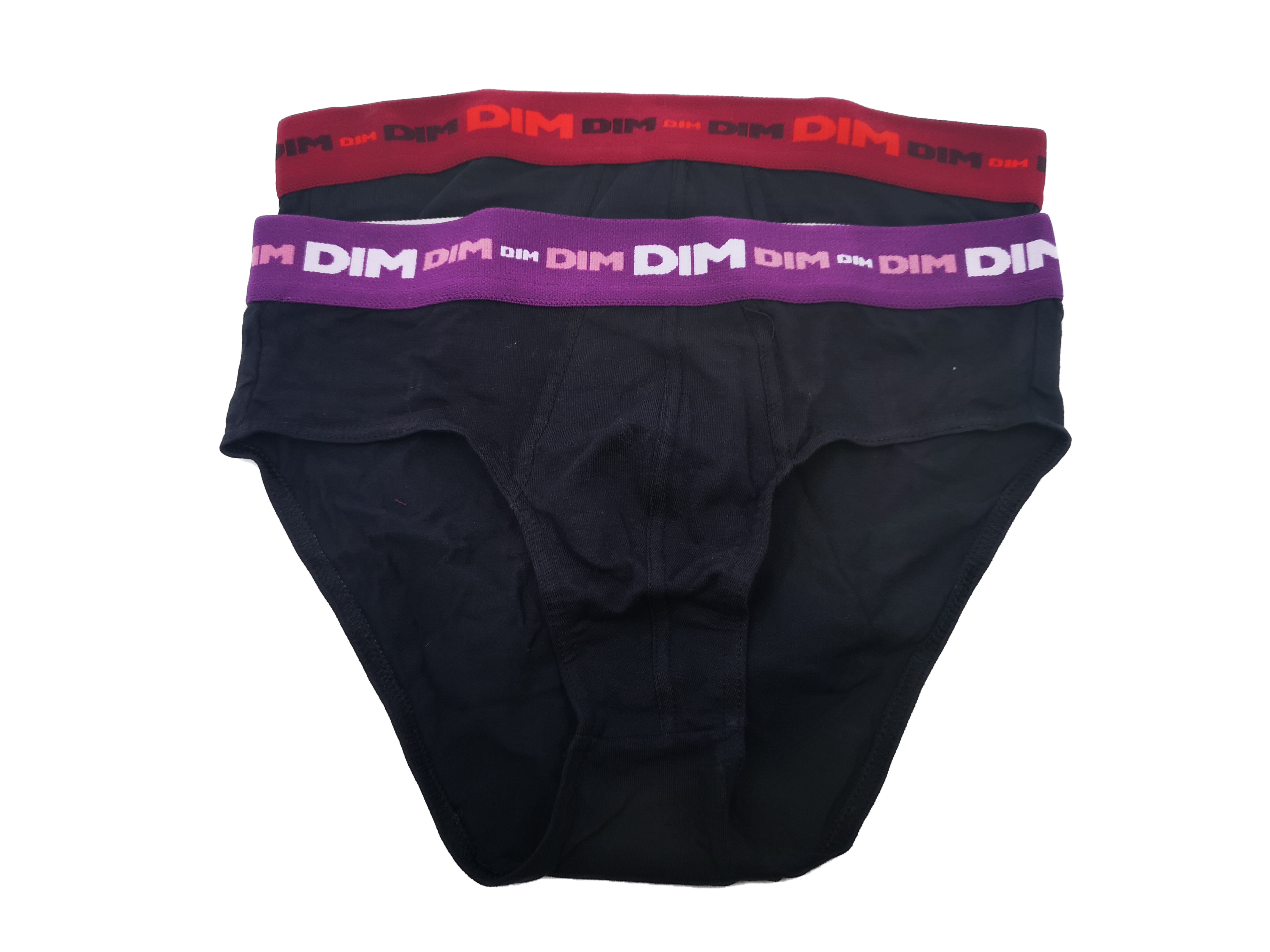 Ανδρικό εσώρουχο σλιπ 2Pack Dim 6493-141 Μαύρο/Μπορντό/Μωβ