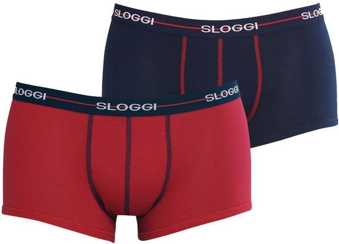 Ανδρικό εσώρουχό μποξεράκι SLOGGI START HIPSTER 10050545-M008 Μπλε σκούρο/Κόκκινο