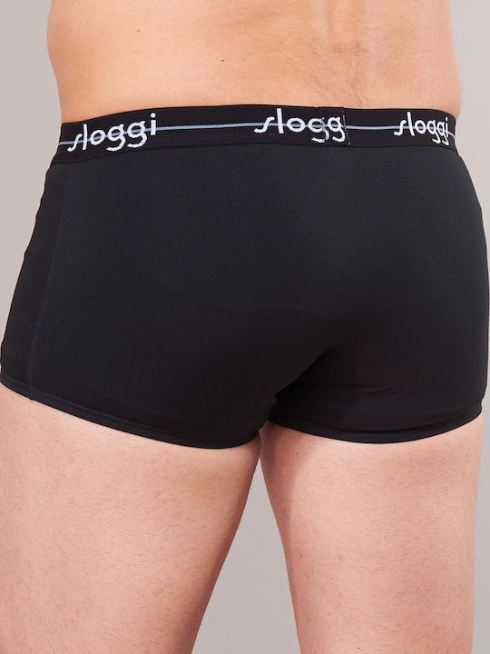 Ανδρικό εσώρουχό μποξεράκι 2PACK Sloggi Start Hipster 10050545-0004 Μαύρο