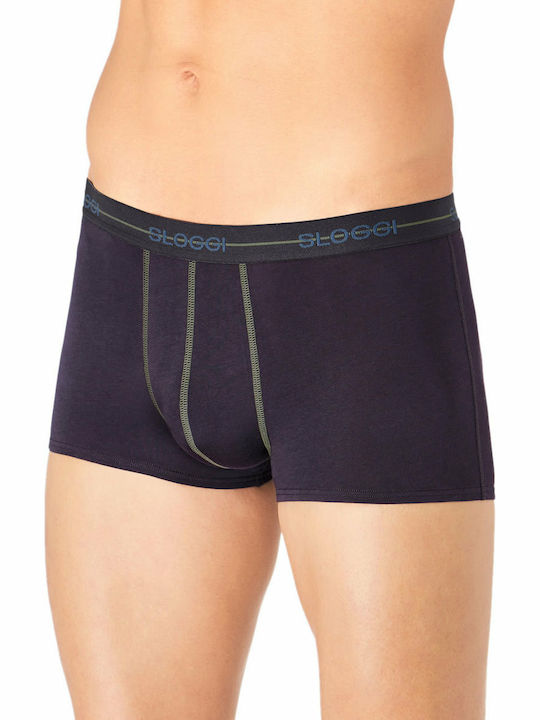 Ανδρικό Εσώρουχό Μπόξερ  Βαμβακερό 2PACK Sloggi Start Hipster 10206968-V004 ΑΝΘΡΑΚΙ-ΜΠΛΕ ΤΖΙΝ
