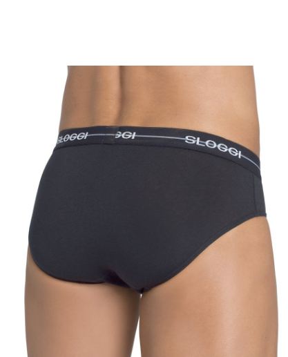 Ανδρικά Σλίπ SLOGGI MEN MIDI START 10050546-0004 2 PACK Μαύρα