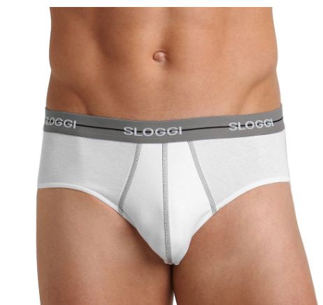 Ανδρικά Σλίπ SLOGGI MEN MIDI START 10050546-M014 2 PACK Μαύρο Λευκό