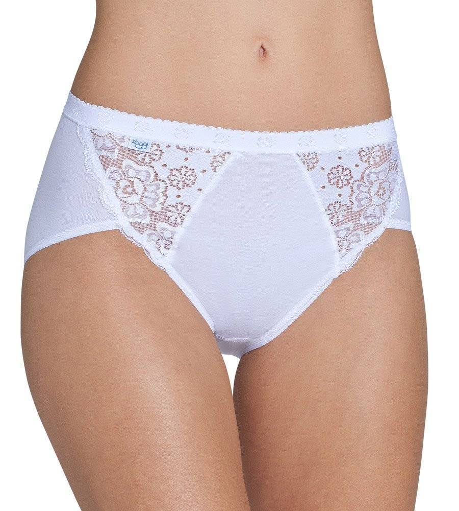 Γυναικεία slip Βαμβακερό Δαντέλα Sloggi Chic Midi 10005199-0003 ΛΕΥΚΟ